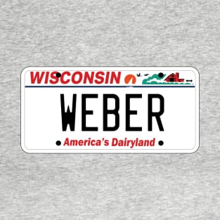 Wisconsin Weber grill vanity license plate T-Shirt